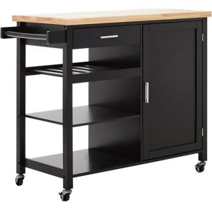 Premier Housewares Maison by Premier Frankfurt Black Kitchen Trolley Premier Housewares Maison by Premier Frankfurt Black Kitchen Trolley