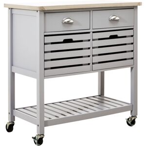 Premier Housewares Maison by Premier Frankfurt Grey Kitchen Trolley Premier Housewares Maison by Premier Frankfurt Grey Kitchen Trolley