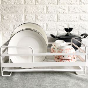 Livingandhome - Metal Wire Dish Cup Rack with Drip Tray Livingandhome - Metal Wire Dish Cup Rack with Drip Tray