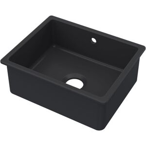 Nuie Undermount Fireclay Kitchen Sink 1.0 Bowl with Overflow 548mm L x 442mm W - Soft Black Nuie Undermount Fireclay Kitchen Sink 1.0 Bowl with Overflow 548mm L x 442mm W - Soft Black