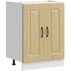 Sink Base Cabinet Kalmar Sonoma Oak 60x46x81.5 cm Engineered Wood Vidaxl Sink Base Cabinet Kalmar Sonoma Oak 60x46x81.5 cm Engineered Wood Vidaxl