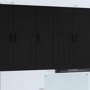 Kitchen Wall Cabinet Black 30 x 31 x 100 cm Engineered Wood vidaXL Kitchen Wall Cabinet Black 30 x 31 x 100 cm Engineered Wood vidaXL