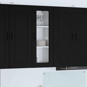 Kitchen Wall Cabinet Black 40 x 31 x 100 cm Engineered Wood vidaXL Kitchen Wall Cabinet Black 40 x 31 x 100 cm Engineered Wood vidaXL