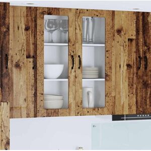 Kitchen Wall Cabinet Old Wood 80 x 31 x 100 cm Engineered Wood vidaXL Kitchen Wall Cabinet Old Wood 80 x 31 x 100 cm Engineered Wood vidaXL