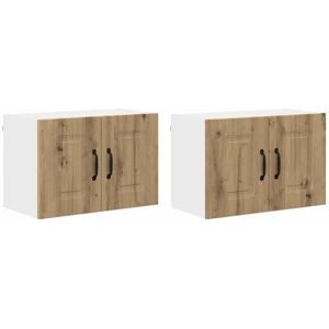 Kitchen Wall Cabinet 2 pcs Artisan Oak 60 x 31 x 40 cm vidaXL Kitchen Wall Cabinet 2 pcs Artisan Oak 60 x 31 x 40 cm vidaXL