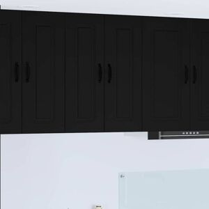 Kitchen Wall Cabinet Black 60 x 31 x 80 cm Engineered Wood vidaXL Kitchen Wall Cabinet Black 60 x 31 x 80 cm Engineered Wood vidaXL
