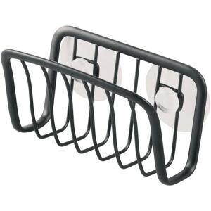 Linghhang - Sponge Holder with Suction Cups, Small Metal Sink Organizer for Sponge and Pot Scraper, Practical Helper for Kitchen Organization, Matte Linghhang - Sponge Holder with Suction Cups, Small Metal Sink Organizer for Sponge and Pot Scraper, Practical Helper for Kitchen Organization, Matte