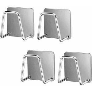Heguyey - 4 Pcs Adhesive Sponge Holder with Wall Hooks, Stainless Steel Waterproof Dish Sponge Holder Sink Caddy Organiser for Kitchen Sink, Heguyey - 4 Pcs Adhesive Sponge Holder with Wall Hooks, Stainless Steel Waterproof Dish Sponge Holder Sink Caddy Organiser for Kitchen Sink,