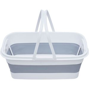 Premier Housewares - Collapsible Rectangular Basket Multipurpose And Portable With Handles Made from Sturdy pp And Eco-friendly Rubber 27 x 18 x 48 Premier Housewares - Collapsible Rectangular Basket Multipurpose And Portable With Handles Made from Sturdy pp And Eco-friendly Rubber 27 x 18 x 48