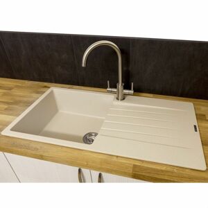 Reginox - Harlem10 1 Bowl Kitchen Sink Drainer Caffe Silvery Granite Reginox - Harlem10 1 Bowl Kitchen Sink Drainer Caffe Silvery Granite