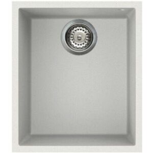 Reginox - Elleci Quadra100 Kitchen Sink Single Bowl White Granite Undermount Waste - White Reginox - Elleci Quadra100 Kitchen Sink Single Bowl White Granite Undermount Waste - White