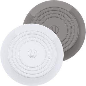 Memkey - Bathtub Plugs, Silicone Sink Plugs, 6' Diameter, for Kitchens, Bathrooms and Laundry Drain Plugs (2 Pack, White + Gray) Memkey - Bathtub Plugs, Silicone Sink Plugs, 6' Diameter, for Kitchens, Bathrooms and Laundry Drain Plugs (2 Pack, White + Gray)