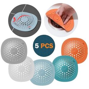 Linghhang - Silicone Drain Protector, 5 pcs Silicone Sink Strainer, Shower Hair Filter, Shower Drain Filter for Shower Drain, to Trap Hair and Dirt, Linghhang - Silicone Drain Protector, 5 pcs Silicone Sink Strainer, Shower Hair Filter, Shower Drain Filter for Shower Drain, to Trap Hair and Dirt,