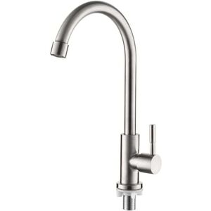 Single cold water kitchen faucet, 360° rotatable, single lever sink faucet, stainless steel Mumu Single cold water kitchen faucet, 360° rotatable, single lever sink faucet, stainless steel Mumu