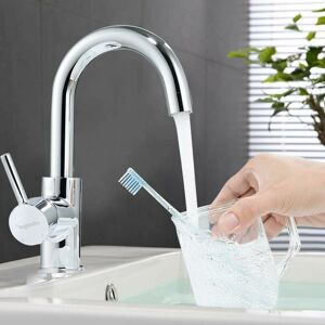 Dewdat - Single Lever Kitchen Sink Faucet Bathroom Sink Mixer Tap with 360° High Swivel Spout and Ceramic Cartridge, Single Lever Basin Faucet for Dewdat - Single Lever Kitchen Sink Faucet Bathroom Sink Mixer Tap with 360° High Swivel Spout and Ceramic Cartridge, Single Lever Basin Faucet for