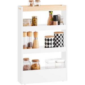 SoBuy 4 Tiers Serving Trolley Slide Out Storage Rack Shelf on Wheels,NSR12-W SoBuy 4 Tiers Serving Trolley Slide Out Storage Rack Shelf on Wheels,NSR12-W