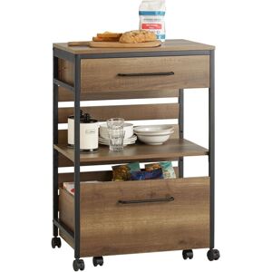Industrial Vintage Style Kitchen Trolley Cart,FKW118-PF - Sobuy Industrial Vintage Style Kitchen Trolley Cart,FKW118-PF - Sobuy