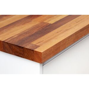 GRAVAHAUS Solid Iroko Wood Worktop 3M x 960mm x 40mm - Premium Real Wooden Timber Kitchen Countertop GRAVAHAUS Solid Iroko Wood Worktop 3M x 960mm x 40mm - Premium Real Wooden Timber Kitchen Countertop