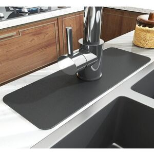 CSPARKV Splash Guard (38x13.8cm) - Dark Grey - Sink Faucet Splash Guard - 1 x Super Absorbent Quick Drying Mat - Sink Gadgets CSPARKV Splash Guard (38x13.8cm) - Dark Grey - Sink Faucet Splash Guard - 1 x Super Absorbent Quick Drying Mat - Sink Gadgets