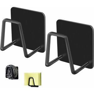 Briday - Sponge Holder for Kitchen Sink Basket, Rust-Resistant Self-Adhesive SUS304 Stainless Steel Dish Sponge Holder (Black) Briday - Sponge Holder for Kitchen Sink Basket, Rust-Resistant Self-Adhesive SUS304 Stainless Steel Dish Sponge Holder (Black)