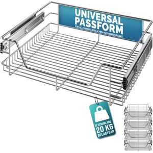 Deuba CASARIA® Pull Out Telescopic Kitchen Drawers For 30/40/50/60cm Units Chrome-Plated 20kg Load Capacity Pull-Out Basket Telescopic Cabinet Shelf Deuba CASARIA® Pull Out Telescopic Kitchen Drawers For 30/40/50/60cm Units Chrome-Plated 20kg Load Capacity Pull-Out Basket Telescopic Cabinet Shelf