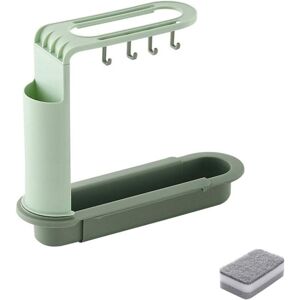 Héloise - Telescopic Sink Storage Rack, Adjustable Dish Drainer, Kitchen Sink Drainage Basket with Cleaning Sponge (Green) Héloise - Telescopic Sink Storage Rack, Adjustable Dish Drainer, Kitchen Sink Drainage Basket with Cleaning Sponge (Green)