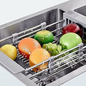 Rose - Tilescopic Stainless Steel Drain Basket, Adjustable Dishwasher Sink, Expandable Sink, Vegetable Fruit Kitchen Sink Organizer Rose - Tilescopic Stainless Steel Drain Basket, Adjustable Dishwasher Sink, Expandable Sink, Vegetable Fruit Kitchen Sink Organizer