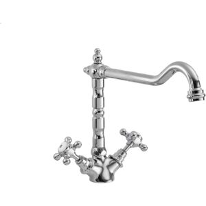 Nuie - Traditional French Classic Mono Sink Mixer Tap - Chrome Nuie - Traditional French Classic Mono Sink Mixer Tap - Chrome