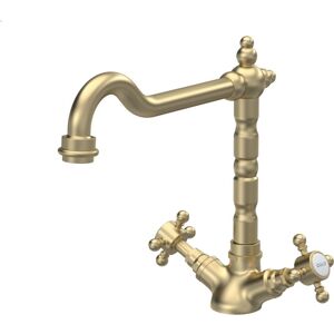 Nuie - Traditional French Classic Mono Sink Mixer Tap - Brushed Brass Nuie - Traditional French Classic Mono Sink Mixer Tap - Brushed Brass