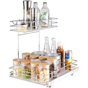 Mophorn - vevor 2 Tier 12'W x 17'D Pull Out Cabinet Organizer, Heavy Duty Slide Out Pantry Shelves, Chrome-Plated Steel Roll Out Drawers, Sliding Mophorn - vevor 2 Tier 12'W x 17'D Pull Out Cabinet Organizer, Heavy Duty Slide Out Pantry Shelves, Chrome-Plated Steel Roll Out Drawers, Sliding