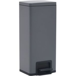 vidaXL Trash Can with Pedal Anti-Fingerprint 30 L Grey Stainless Steel - Trash Can vidaXL Trash Can with Pedal Anti-Fingerprint 30 L Grey Stainless Steel - Trash Can