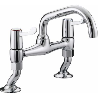 Bristan - Lever Pillar Bridge Sink Mixer with Ceramic Disc Valves Chrome Plated Bristan - Lever Pillar Bridge Sink Mixer with Ceramic Disc Valves Chrome Plated