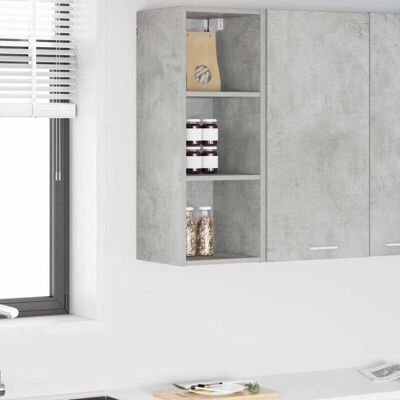 Hanging Cabinet Concrete Grey 30 x 29.5 x 80 cm Engineered Wood vidaXL Hanging Cabinet Concrete Grey 30 x 29.5 x 80 cm Engineered Wood vidaXL