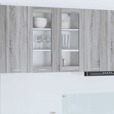 Hanging Cabinet Grey Sonoma 80 x 31 x 80 cm Engineered Wood vidaXL Hanging Cabinet Grey Sonoma 80 x 31 x 80 cm Engineered Wood vidaXL
