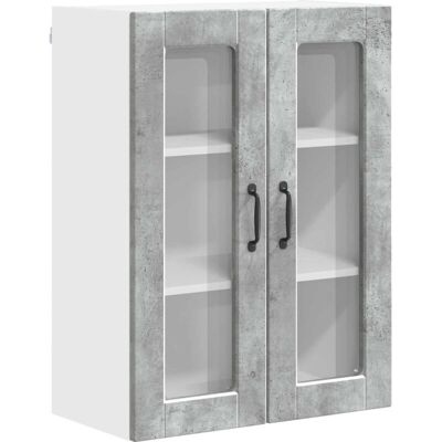 Kitchen Cabinet Concrete Grey 60 x 31 x 80 cm Engineered Wood vidaXL Kitchen Cabinet Concrete Grey 60 x 31 x 80 cm Engineered Wood vidaXL