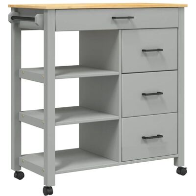 vidaXL Kitchen Trolley MONZA Solid Wood - Kitchen Trolley vidaXL Kitchen Trolley MONZA Solid Wood - Kitchen Trolley