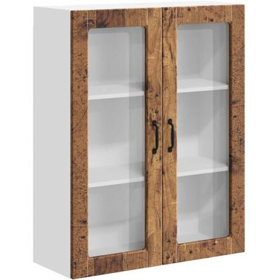 Kitchen Wall Cabinet with Door Lucca Old Wood 80 x 31 x 100 cm vidaXL Kitchen Wall Cabinet with Door Lucca Old Wood 80 x 31 x 100 cm vidaXL