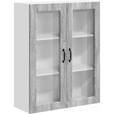 Kitchen Wall Cabinet Lucca Grey Sonoma 80 x 31 x 100 cm vidaXL Kitchen Wall Cabinet Lucca Grey Sonoma 80 x 31 x 100 cm vidaXL
