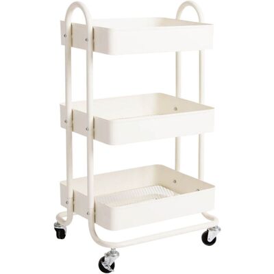 Levede 3 Tiers Kitchen Trolley Cart Steel Storage Rack Shelf Organiser White Levede 3 Tiers Kitchen Trolley Cart Steel Storage Rack Shelf Organiser White