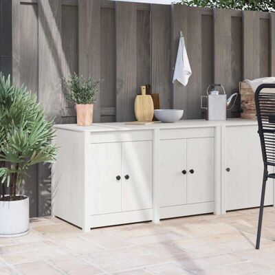 Vidaxl - Kitchen Cabinet White 106 x 55 x 64 cm Solid Pine wood Vidaxl - Kitchen Cabinet White 106 x 55 x 64 cm Solid Pine wood