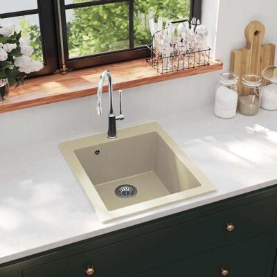 Granite Kitchen Sink Single Basin Beige Vidaxl Granite Kitchen Sink Single Basin Beige Vidaxl