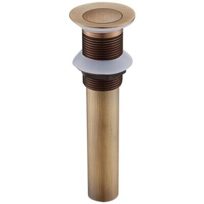 Pop-up Retro Pop-up Sink Drain Plug, Click-Clack Drain without Overflow, Bronzed Brass, Universal (Antique Hinged Lid without Holes) Pop-up Retro Pop-up Sink Drain Plug, Click-Clack Drain without Overflow, Bronzed Brass, Universal (Antique Hinged Lid without Holes)
