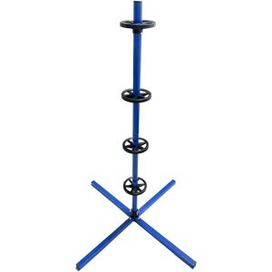Relaxdays tyre rack for 4 tyres with rims, load up to 120 kg, HxWxD: 131.5x66x66 cm, steel, blue Relaxdays tyre rack for 4 tyres with rims, load up to 120 kg, HxWxD: 131.5x66x66 cm, steel, blue