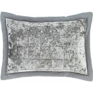 Catherine Lansfield - Crushed Velvet Pillowshams, Silver, Pair