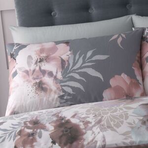 Catherine Lansfield - Dramatic Floral Grey Duvet Cover Set Bedding Single - Grey