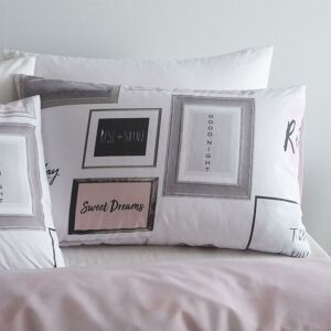 Catherine Lansfield - Sleep Dreams Easy Care Double Duvet Set Blush - Blush