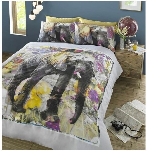 #bedding - Bedding Elephant Dream Single Duvet Cover Animals Duvet Cover - Multicoloured