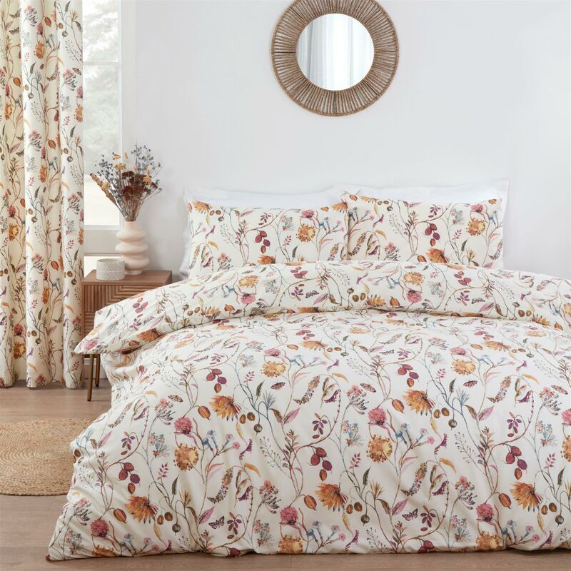 Bedding Grove Fennel Floral Duvet Cover Set Single - Multi - Prestigious Textiles