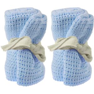 ASAB 2X Baby Cellular Blanket blue