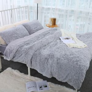 LIVINGANDHOME Grey 130x160CM Coral Fleece Plush Flannel Blanket